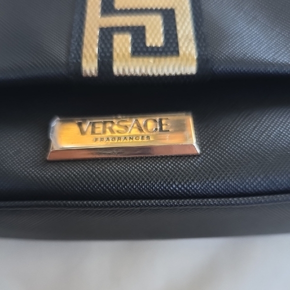 Versace Black and Gold Patterned Pouch - Picture 8 of 8